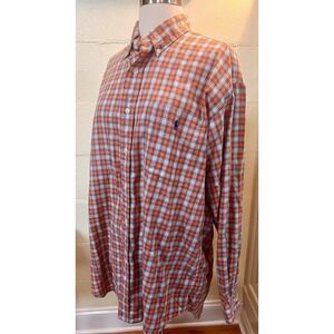 Ralph Lauren Blake Shirt Men's M Plaid Check Button Down Long Sleeve‎ Orange
